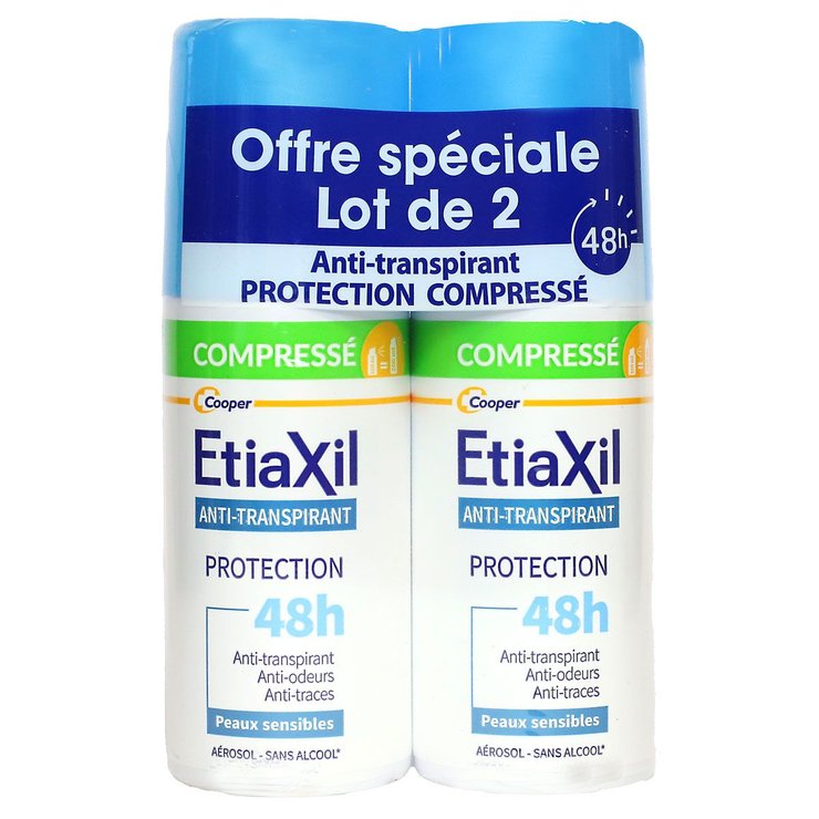 Déodorant anti-transpirant compressé protection 48h peau sensible 100ml