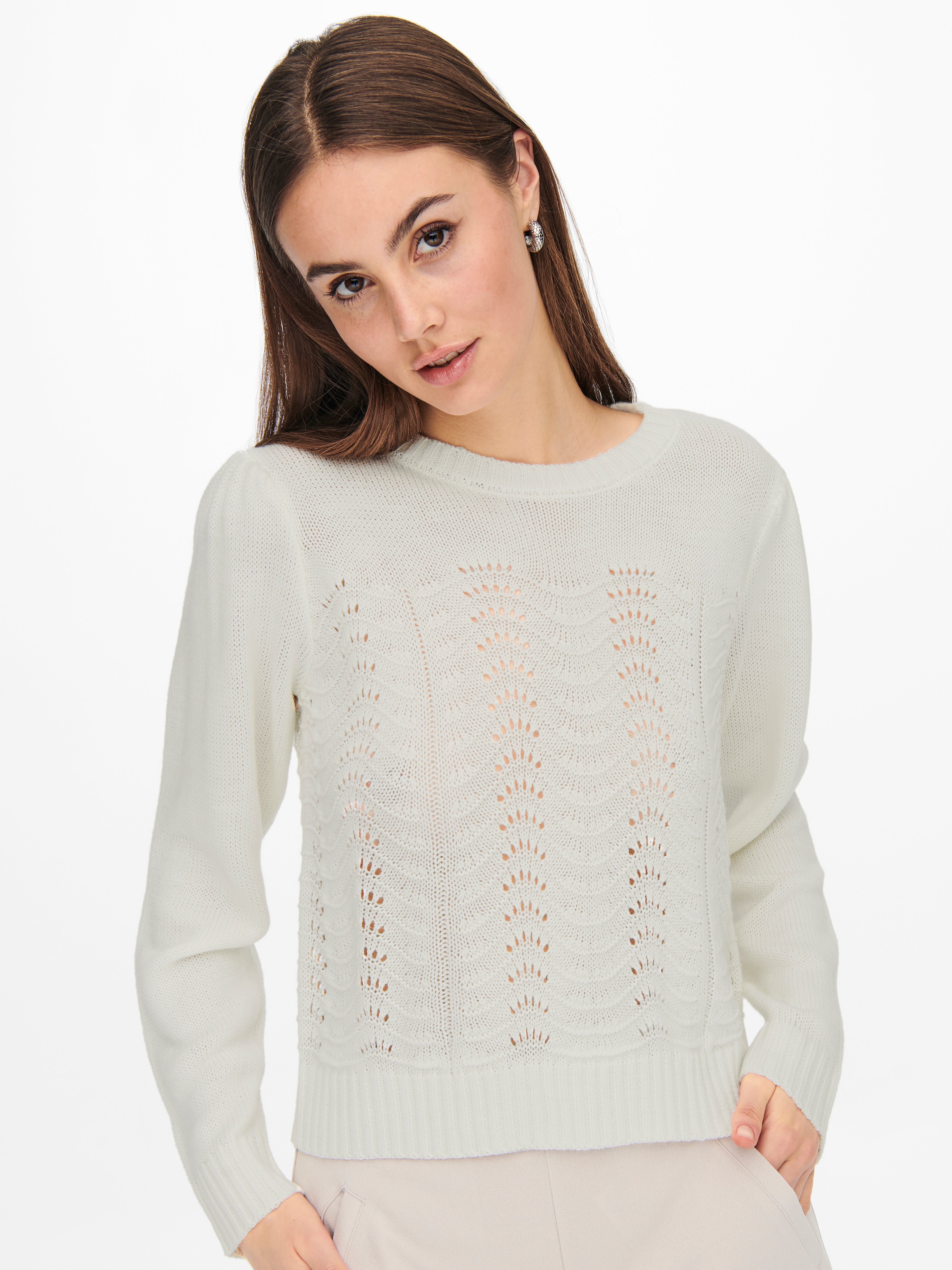 JDYMILO Strickpullover Cloud Dancer