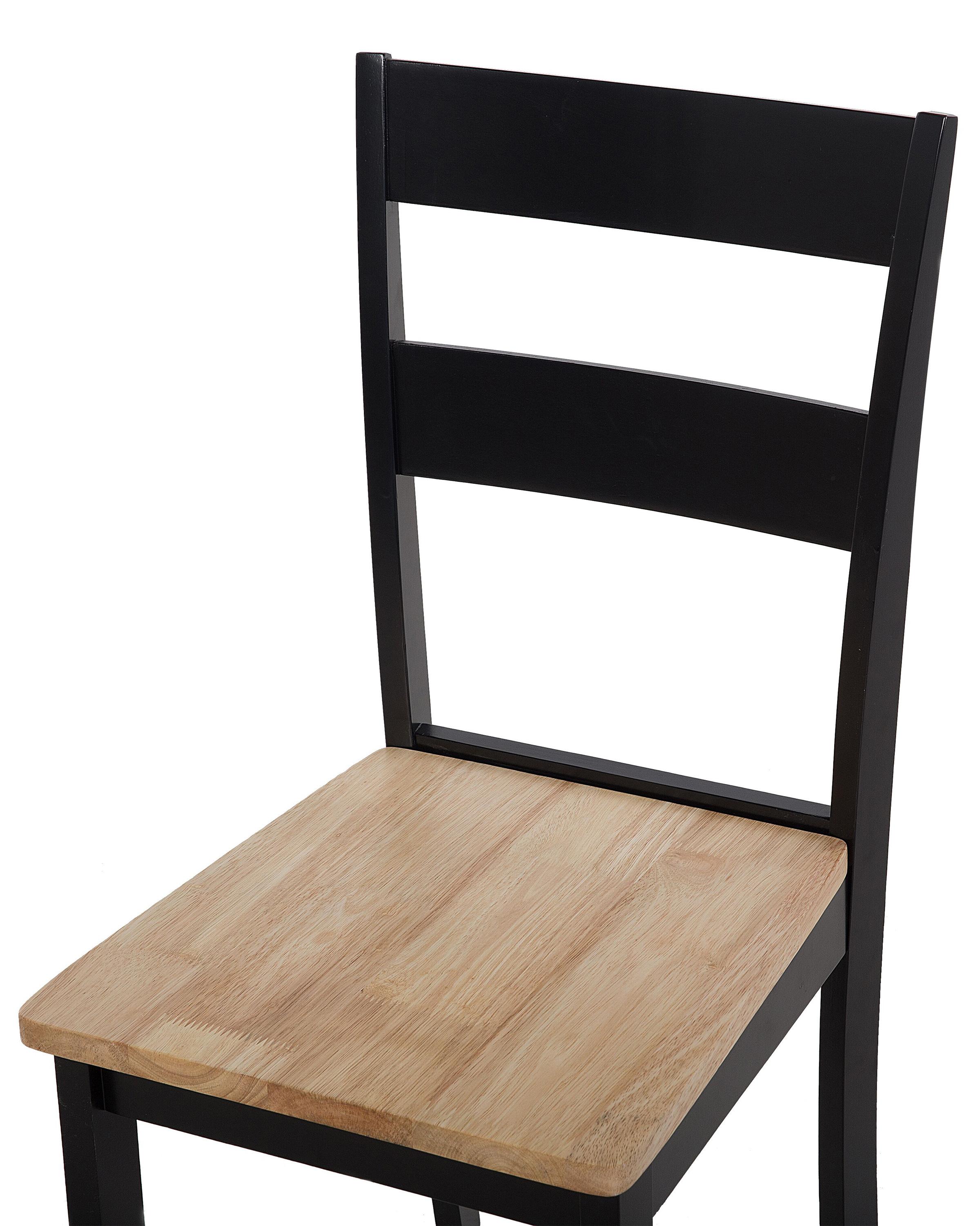 Set van 2 eetkamerstoelen GEORGIA Hout Zwart