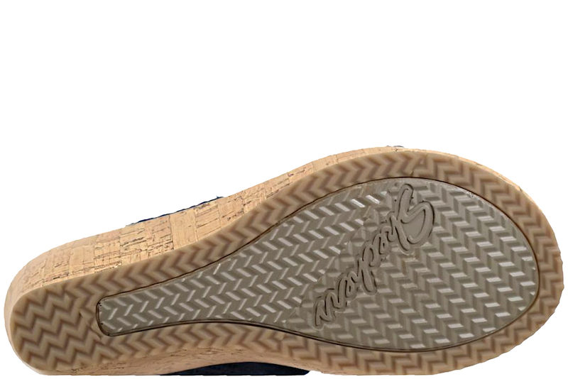 SKECHERS BEVERLEE TIMELESS TOUCH NAVY BLUE SANDAL