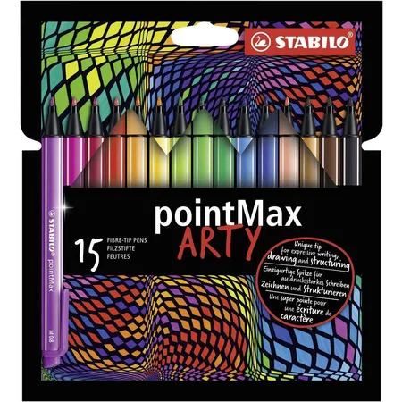 Filzschreiber - STABILO pointMax - ARTY - 15er Pack - mit 15 verschiedenen Farben