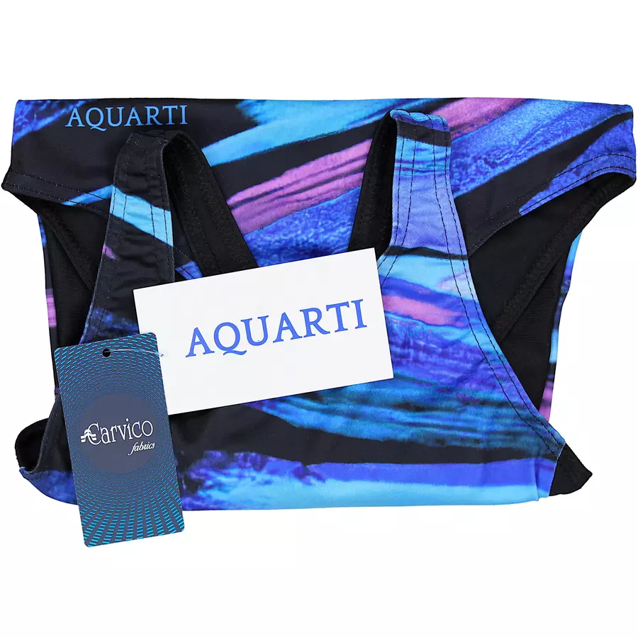 Aquarti Mädchen Badeanzug Chlorresistent Muscleback Wassersport blau Modell 2