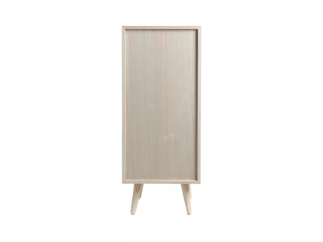 Commode Étroite en Bois avec 4 Tiroirs Style Bohème