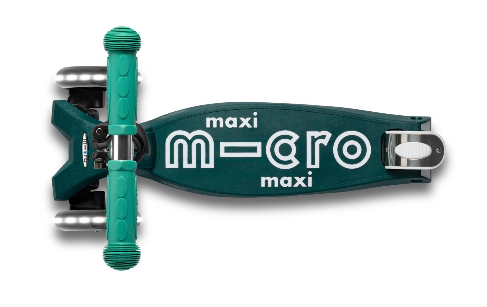 Kickboard Maxi Micro Deluxe Eco Grün<br>Kids Scooter aus recycelten Fischernetzen