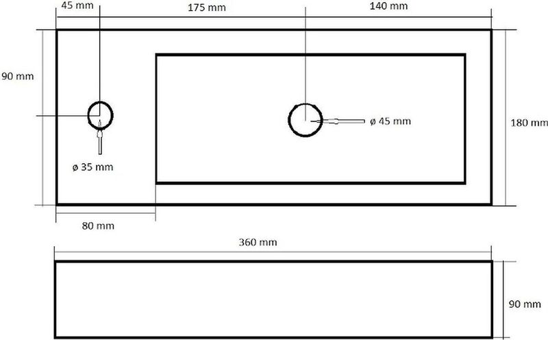 Best Design - Mini Block - Fonteinset - Mat Zwart - Keramiek