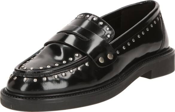 Steve Madden Harloe leren loafers met studs zwart