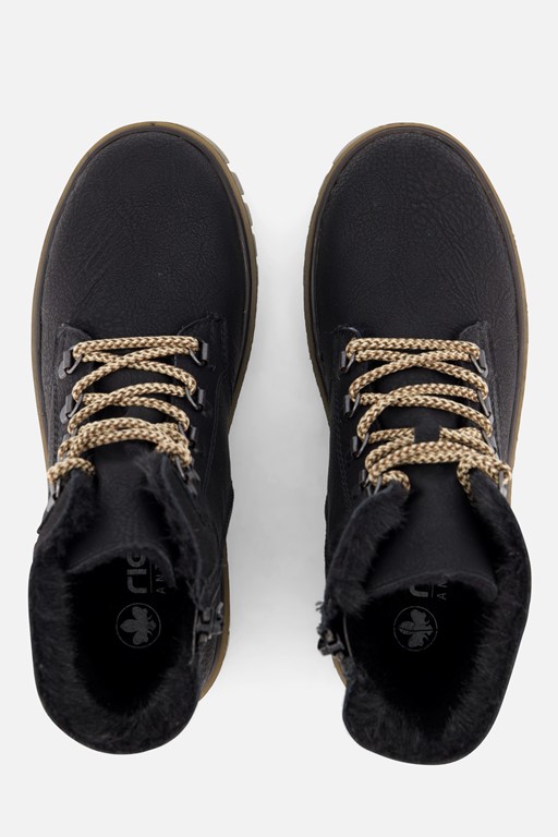 Rieker Tex Veterboots zwart Synthetisch