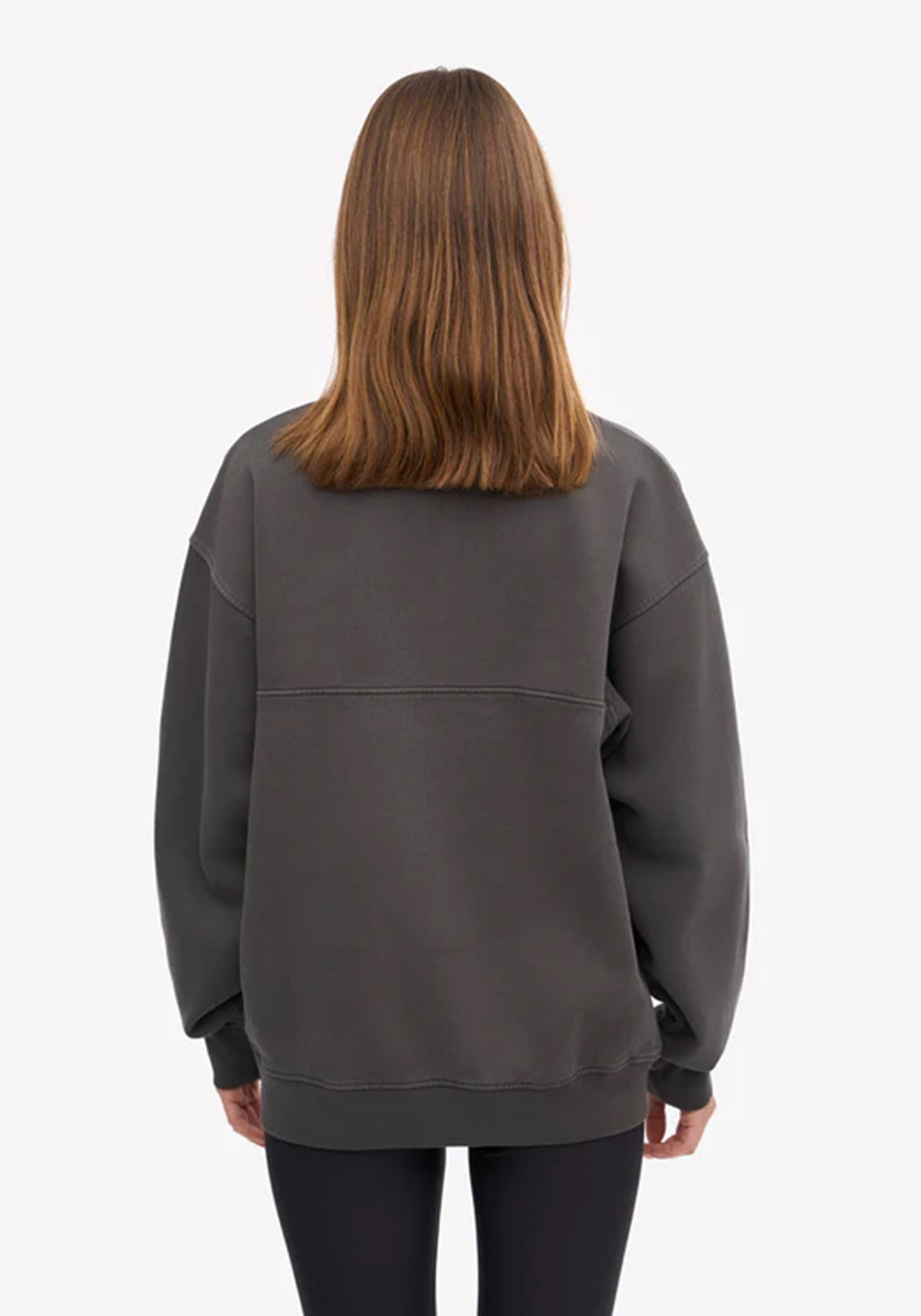 Colorful Standard Quarter-Zip Sweatshirt Lava Grey