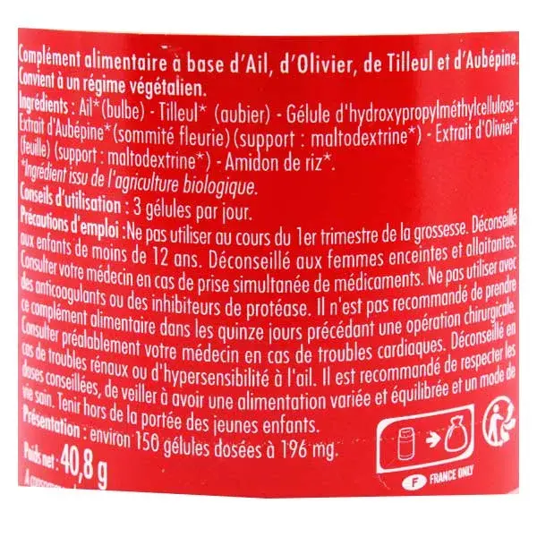 Superdiet Quarteto de Alho Orgânico para Saúde Cardiovascular 150 cápsulas