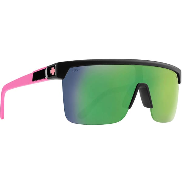 Lunette vélo SPY FLYNN 5050 MATTE BLACK MATTE PINK HAPPY GRAY GREEN LIGHT GREEN MIRROR