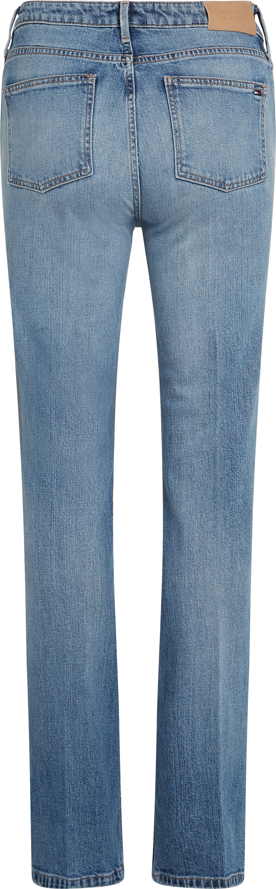 Tommy Hilfiger Bootcut-Jeans »Bootcut Regular Waist« mittlere normale Leibhöhe, mit Bügelfalten, mit Nieten