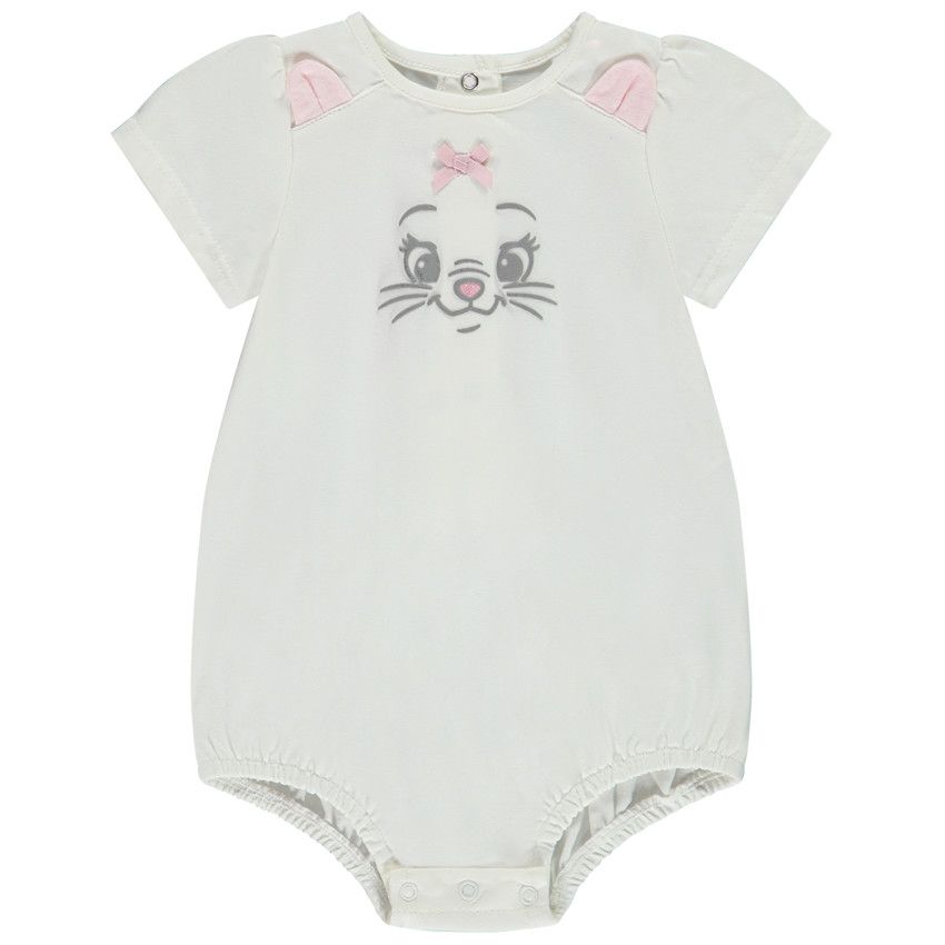 Combishort à oreilles et print Marie Disney pour bébé fille - Ecru