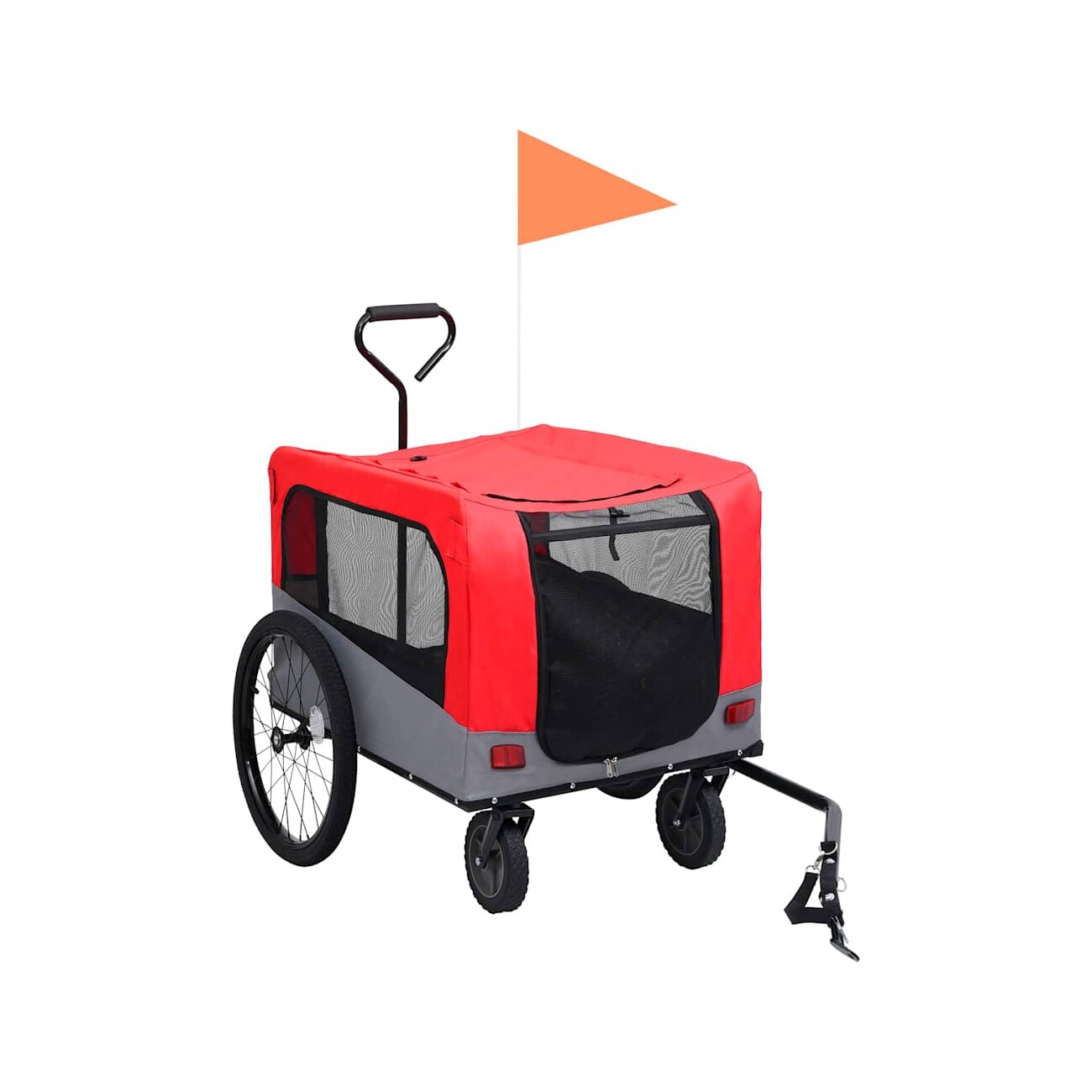 VidaXL 2-in-1 Fahrradanhänger rot