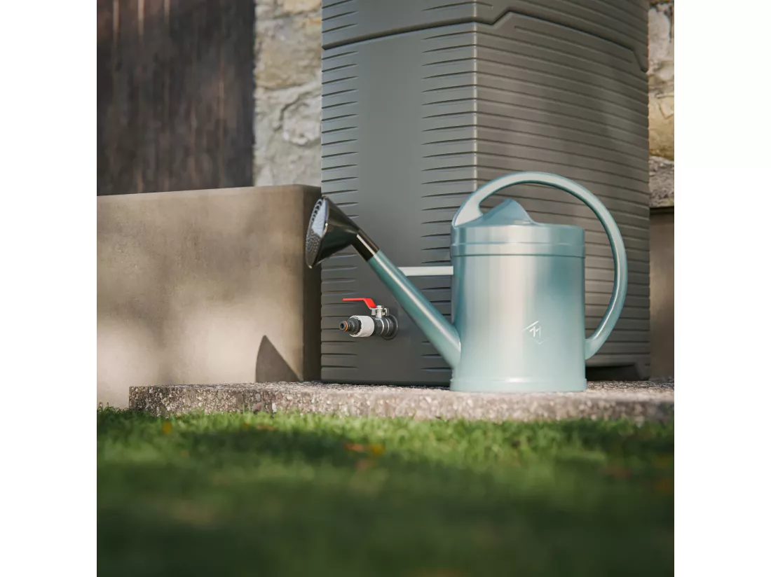 Lot de 2 récupérateurs d'eau 126L + Kit de Jumelage Vertical