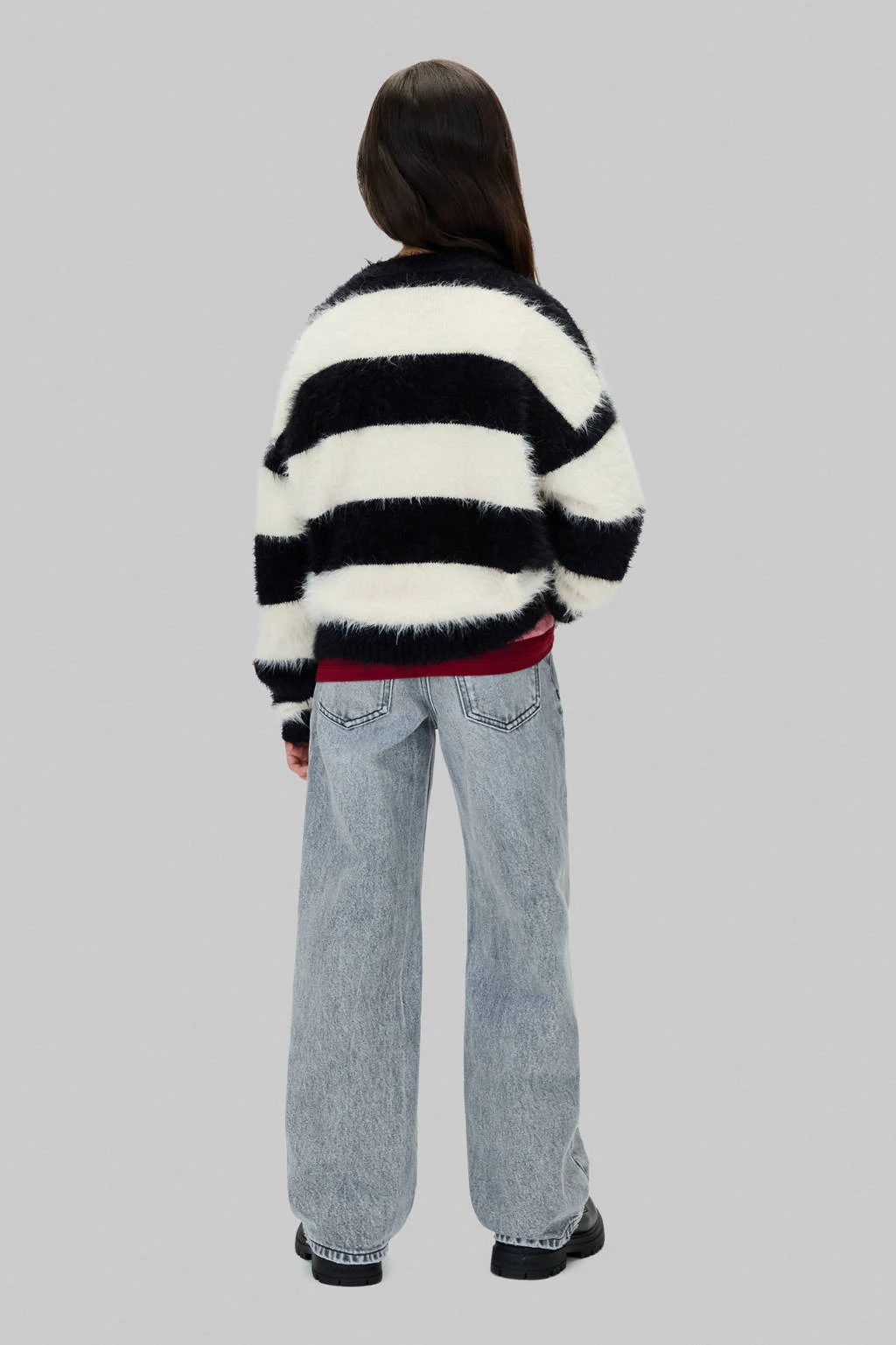 Calvin Klein high waist wide leg jeans grey denim