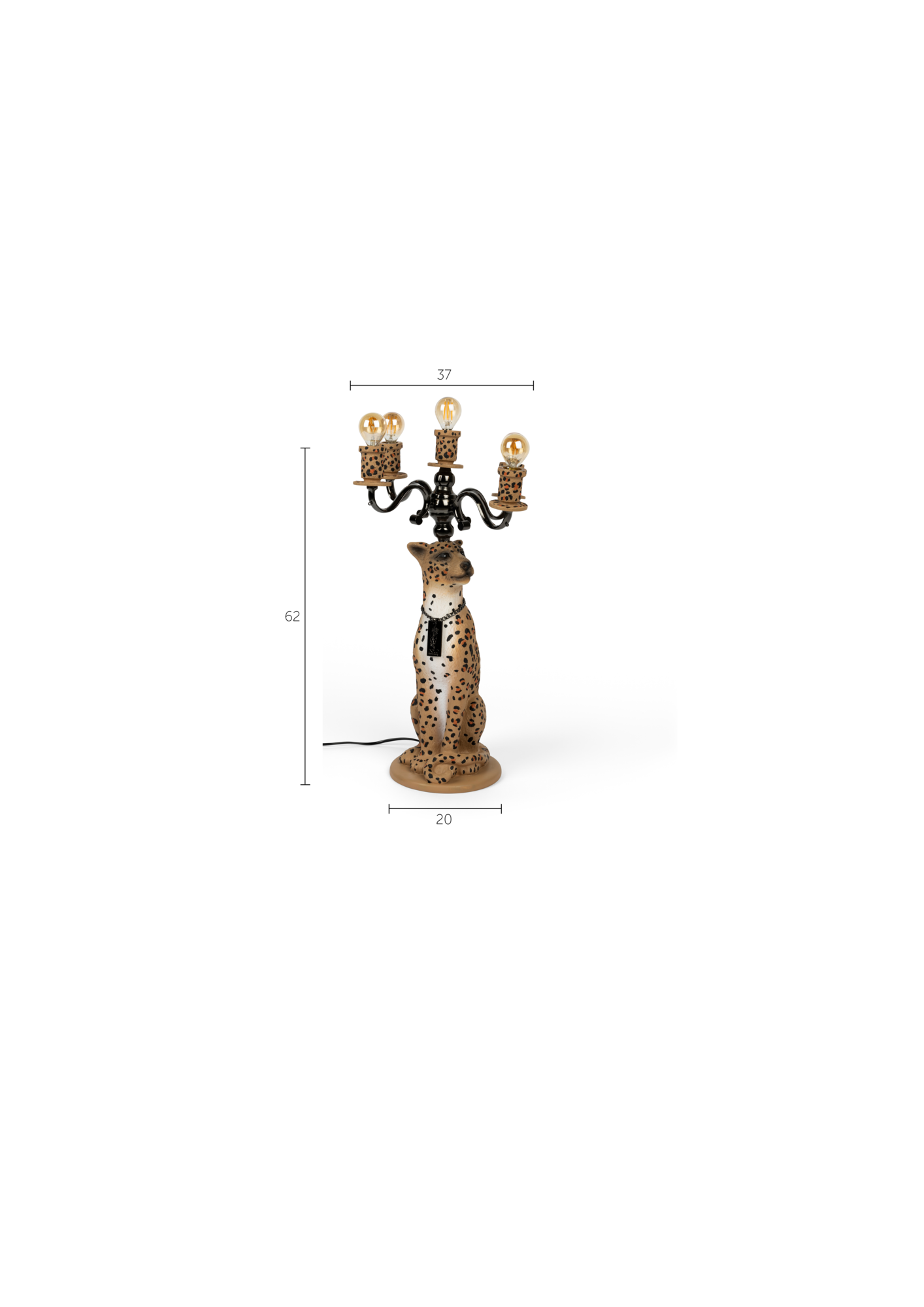 Bold Monkey vloerlamp Proudly Crowned Panther Bold Monkey Proudly Crowned Panther Vloerlamp Gestipt