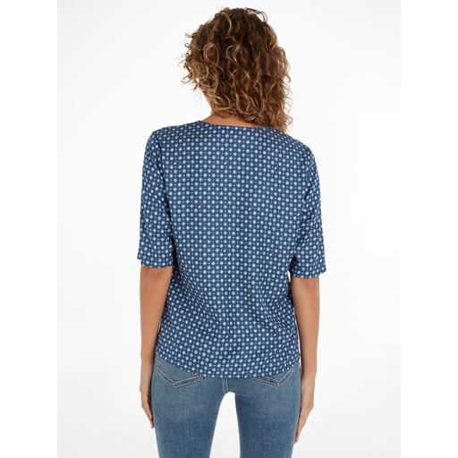 Tommy Hilfiger Foulard Bluse, Heritage Foulard/Fossil Blue, 42