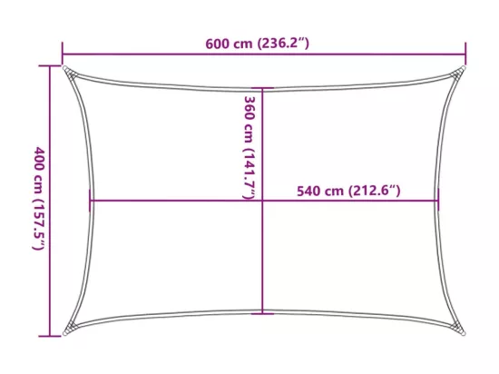 Voile d'ombrage 160 g/m² Marron 4x6 m PEHD