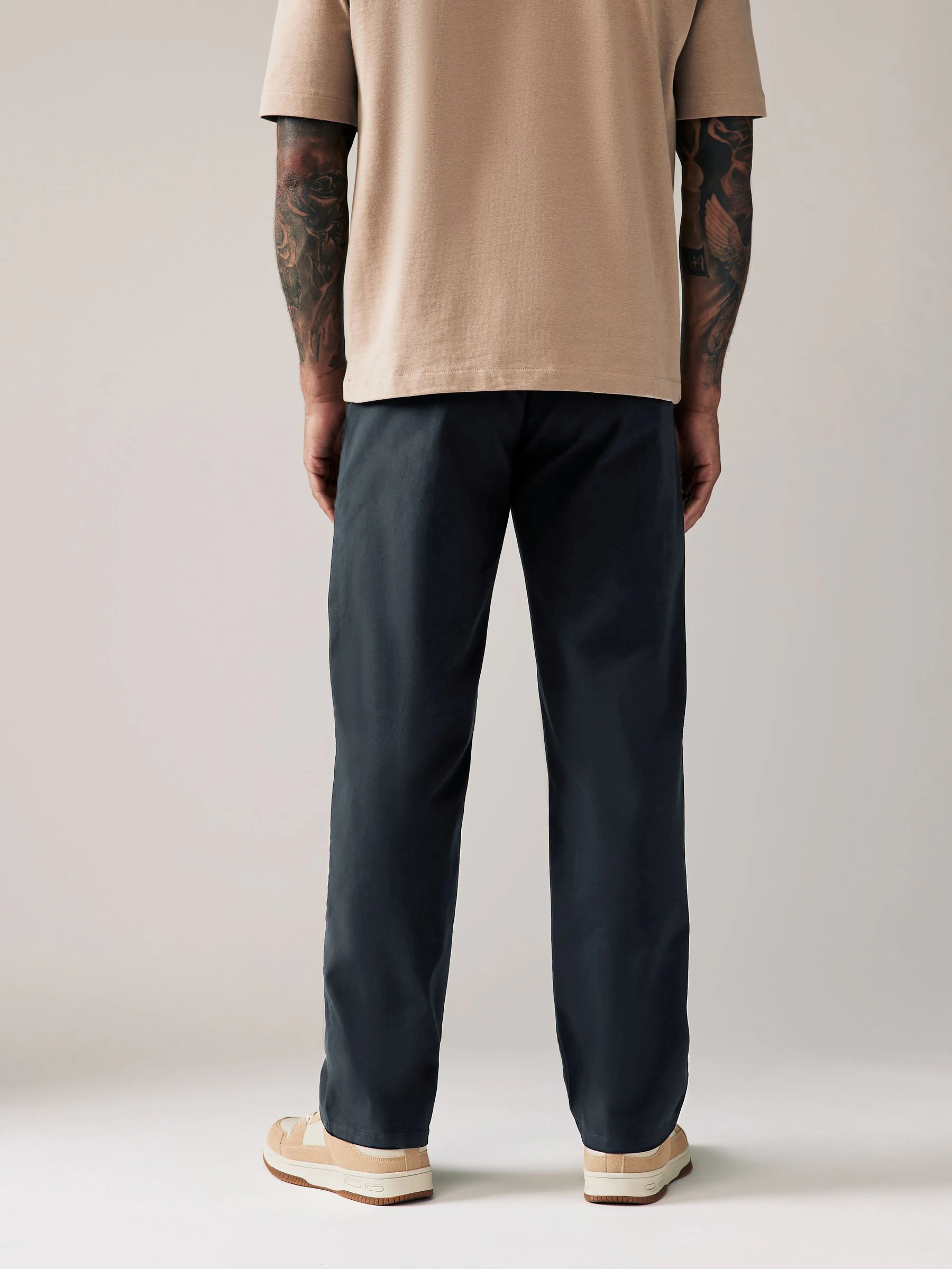 Donkerblauw - Relaxed fit - Stretchy chino