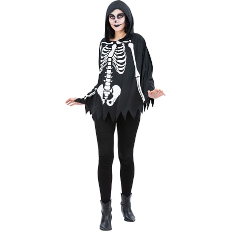 Halloween skelet poncho str. 180