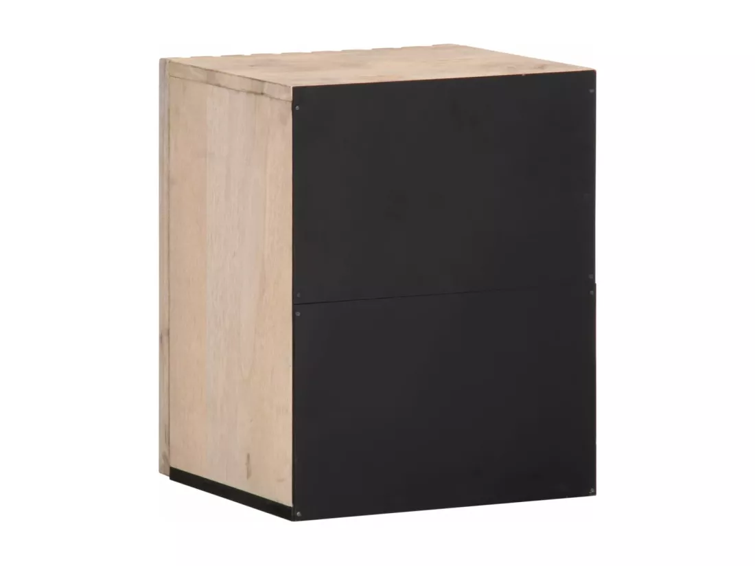 Armoire murale de salle de bain 38x34x48cm bois massif manguier