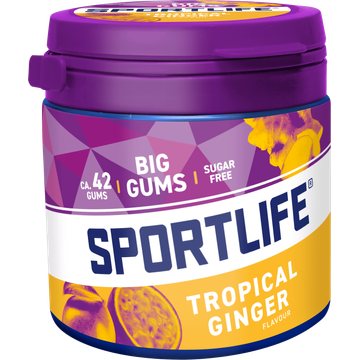 Sportlife Big Gums Tropical Ginger Flavour 99 g