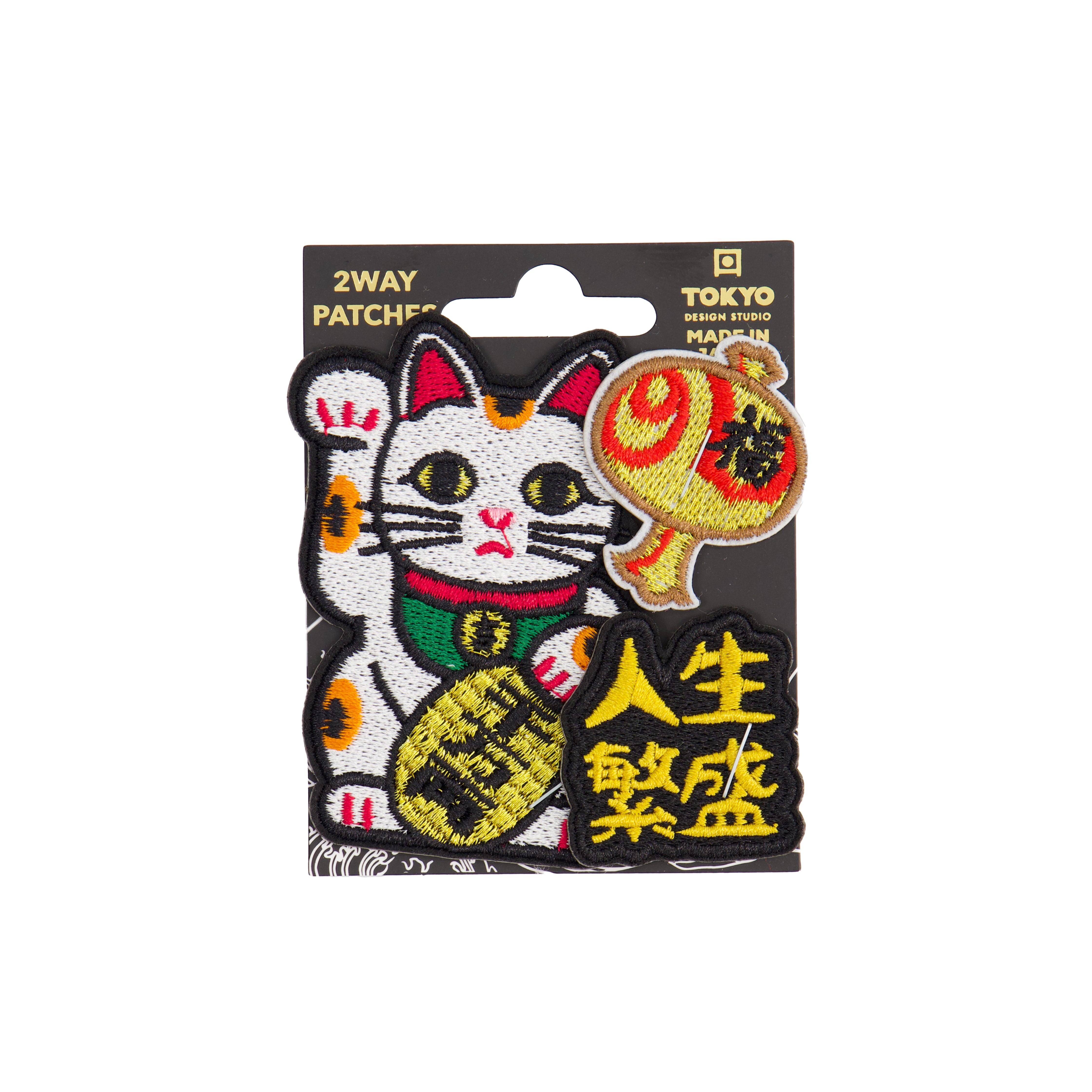 Tokyo Design Studio  Lucky Cat 2Way patches - Multicolor
