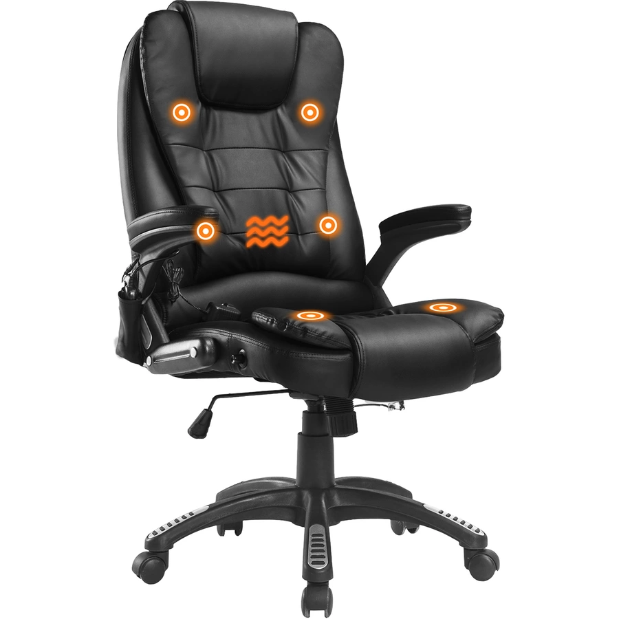 HOMCOM Bürosessel  Chefsessel mit Massagefunktion schwarz