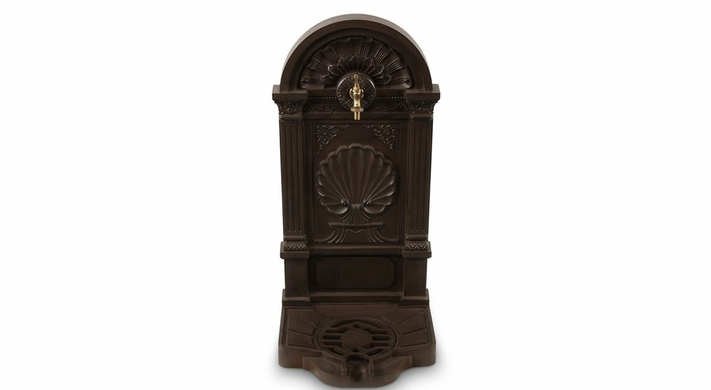 Fontaine de jardin aluminium marron 39x33x82.5cm