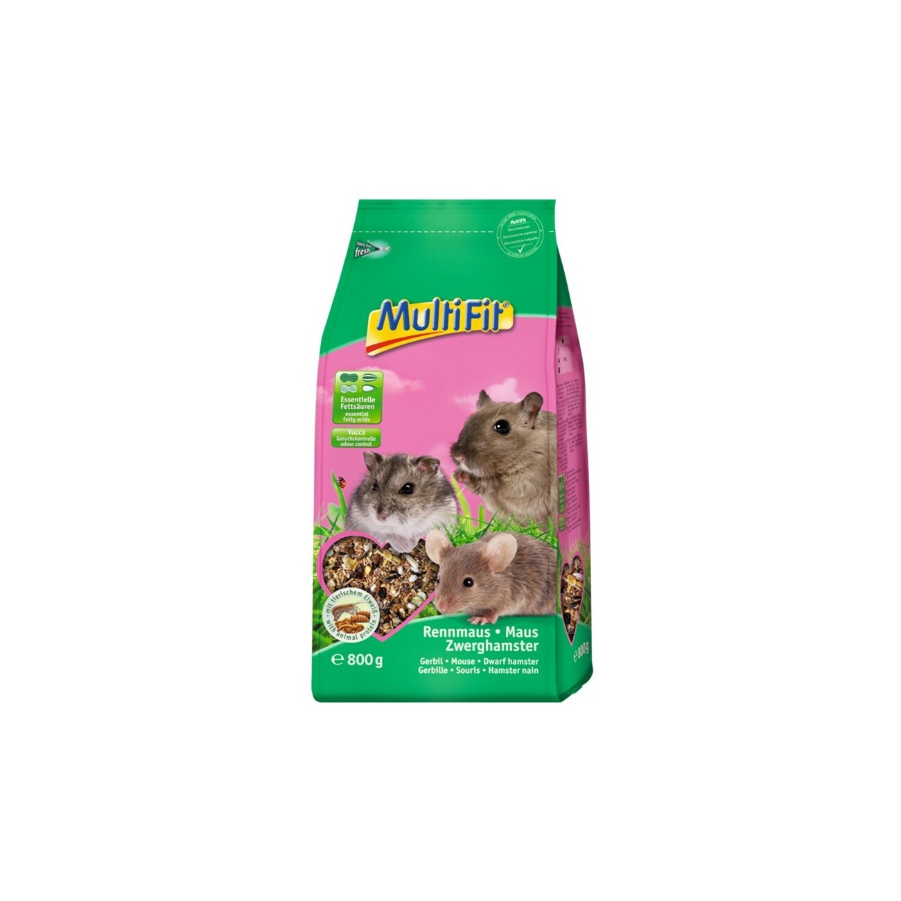MultiFit Nagerfutter für Maus, Rennmaus und Zwerghamster 800 g