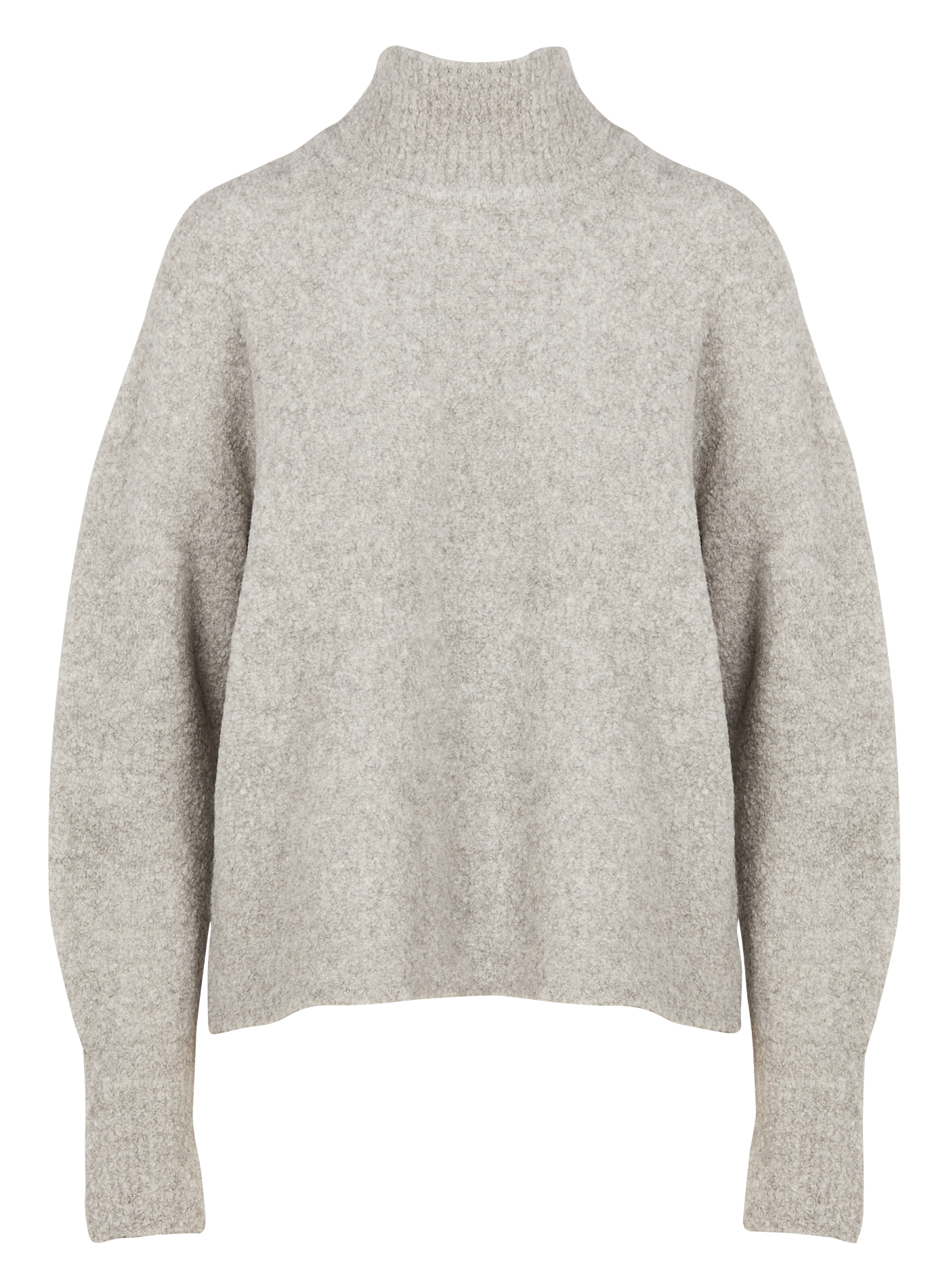 Pull col rond en laine mélangée | Gris