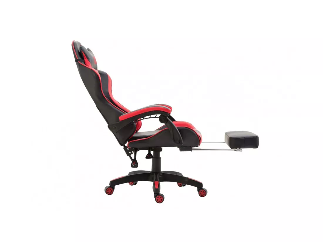 Chaise de bureau - Similicuir & Plastique - Noir / Rouge - Ignite