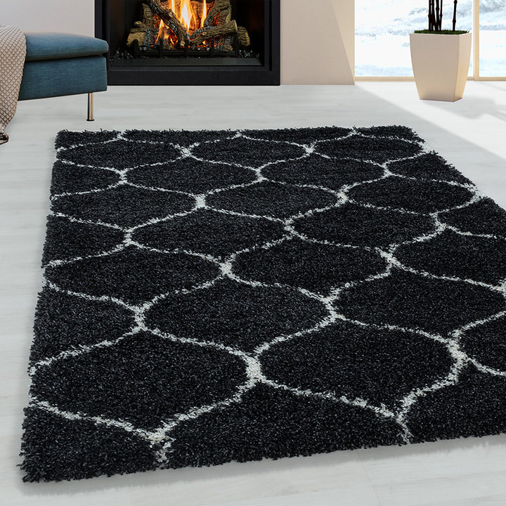Berber vloerkleed - Agadir Circle Antraciet/Creme | Warm