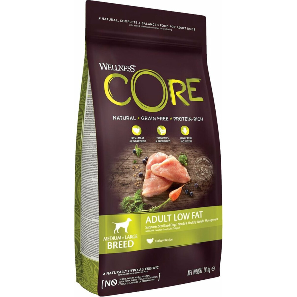 4x Wellness Core Hondenvoer Healthy Weight Kalkoen1,8 kg