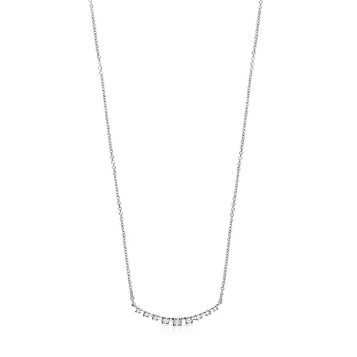 Colar Riviere em ouro branco com diamantes