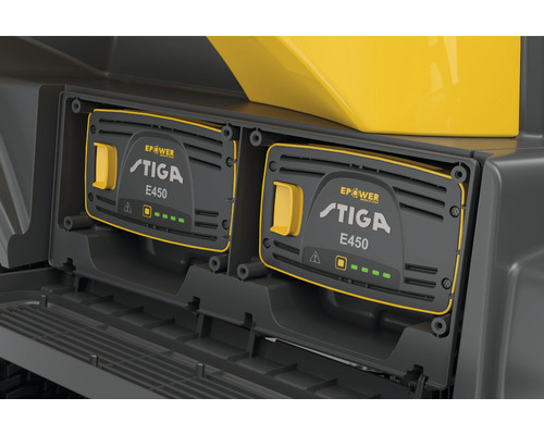 STIGA Swift 372e accu-zitmaaier, inclusief 4 accu's (3 x 7,5Ah en 1 x 5Ah)/48V, achteruitworp