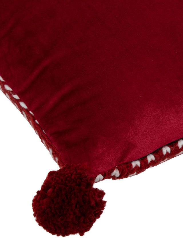 Strick-Kissen mit Pompoms