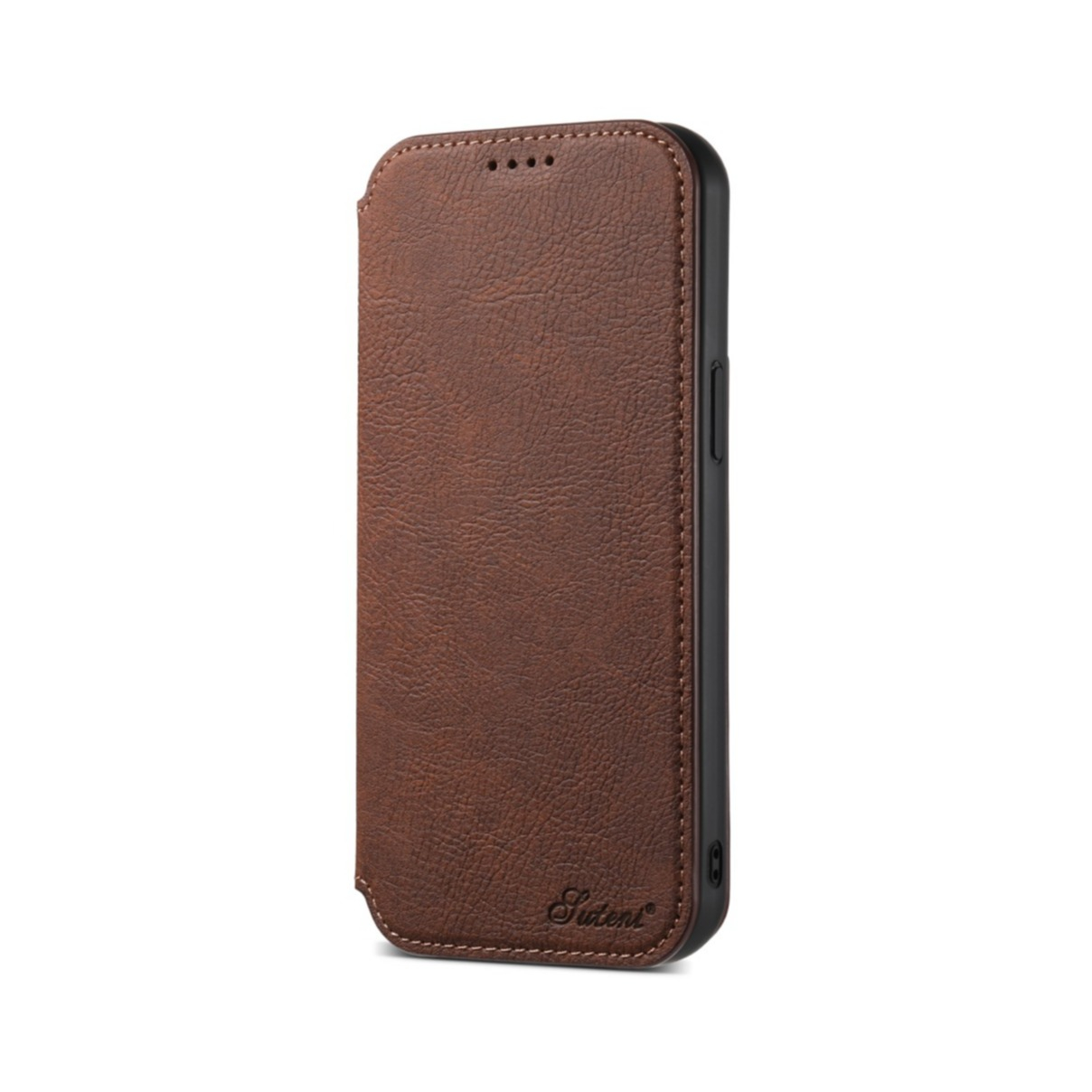 iPhone 13 Pro MagSafe Leder Tasche Flip Wallet Cover mit Kartenfächer - Dunkelbraun