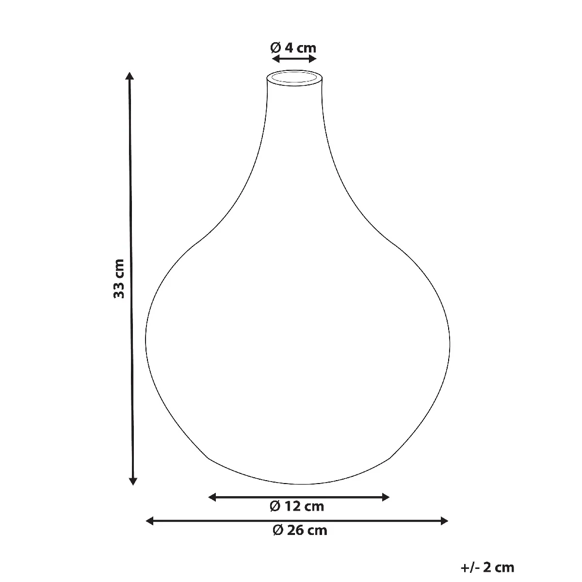 Beliani Vase Simpang Blanc Céramique