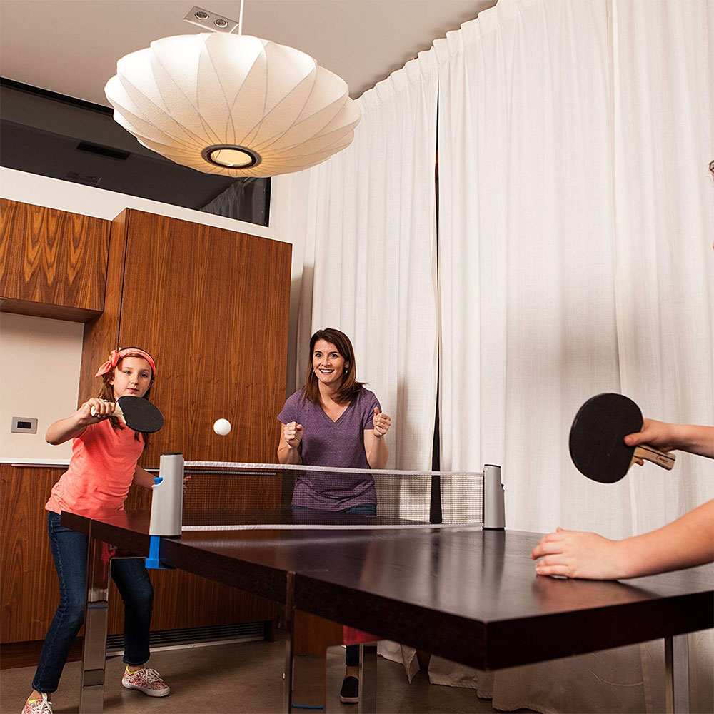 Tragbares Tischtennis Ping Pong Netz Ausziehbar bis zu 177 cm (Indoor/Outdoor)