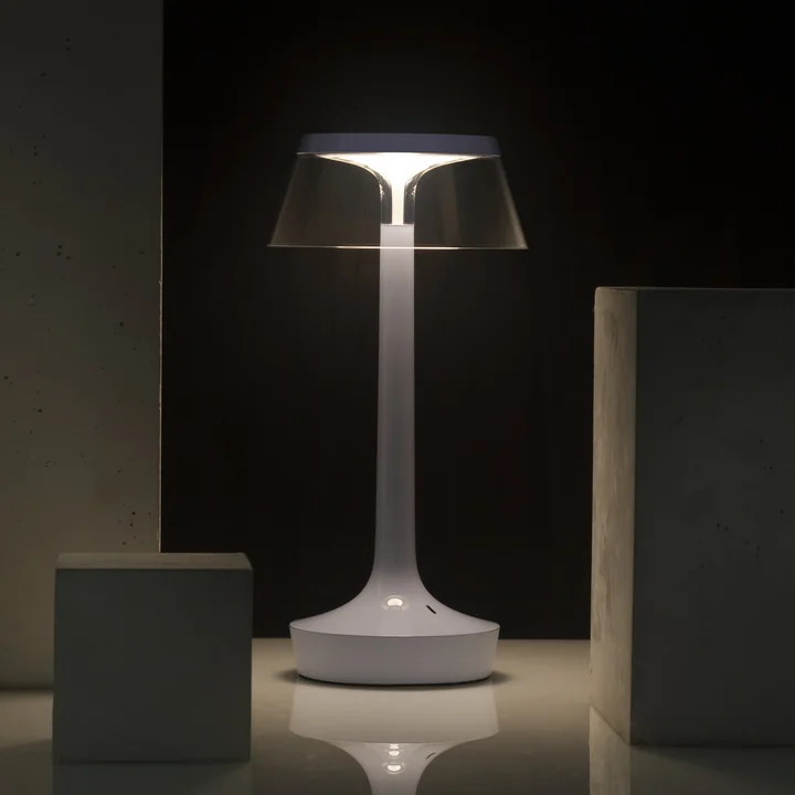 Flos - Bon jour Unplugged Akku-Tischleuchte, Color Tune, storm grey