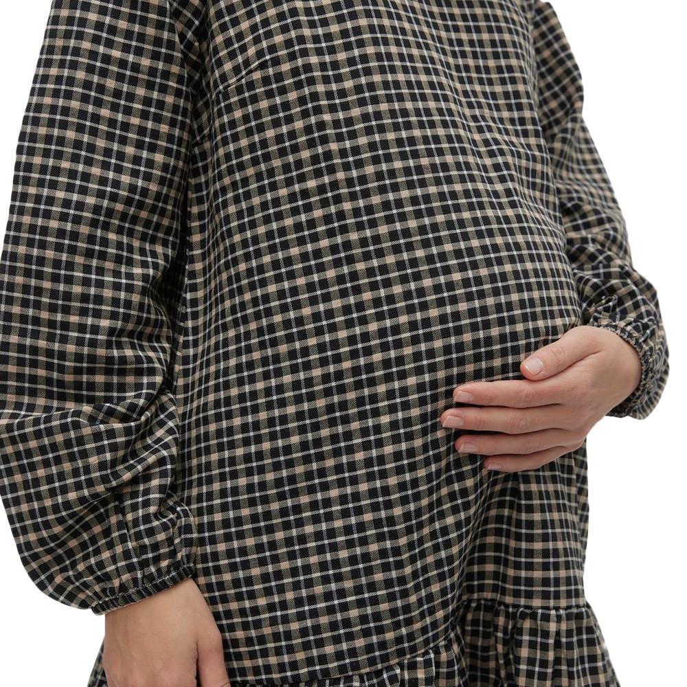 Mamalicious Robe de grossesse Noire/Beige Femme Mamalicious Anna