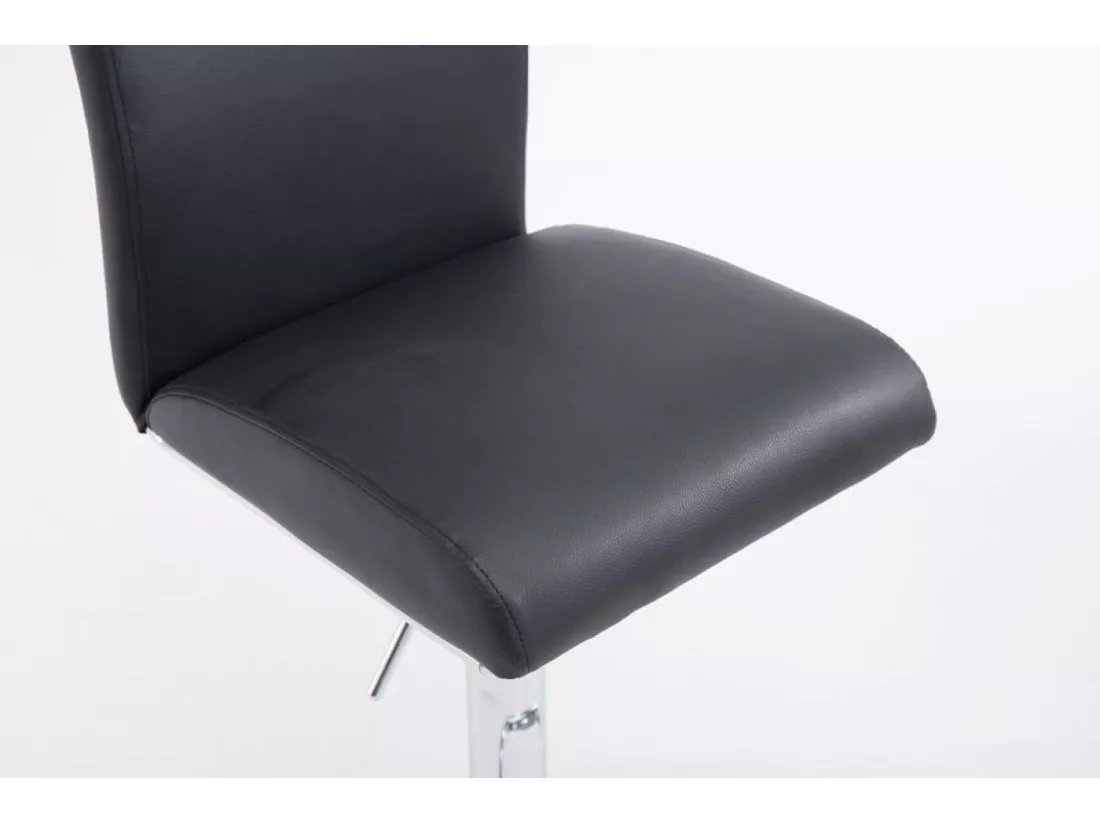 Lot de 2 Tabouret de bar - Similicuir & Noir - Noir - Köln