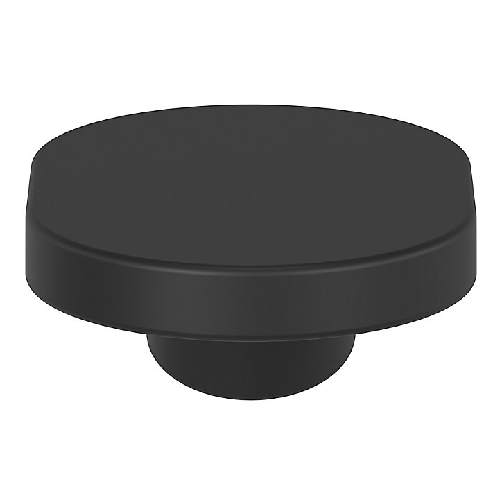 Bouton de meuble ovale GoodHome Minzh noir Ø3.5cm x l.2.5cm x h.2cm x p.2cm