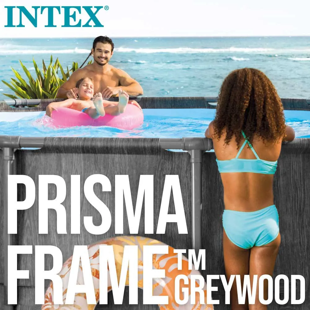 Intex Greywood Prism Premium Ø 457x122 cm Stahl Runder Aufstellpool