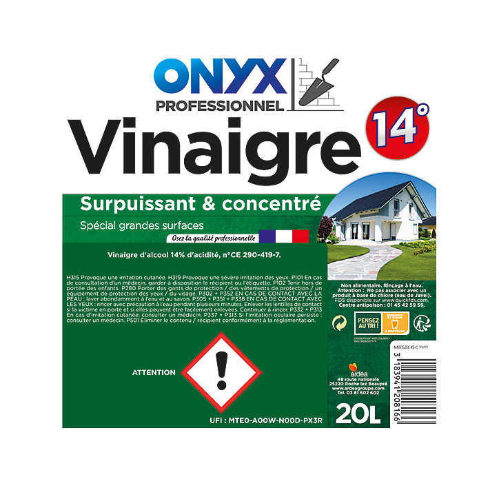 Vinaigre surpuissant 14° concentré 20L