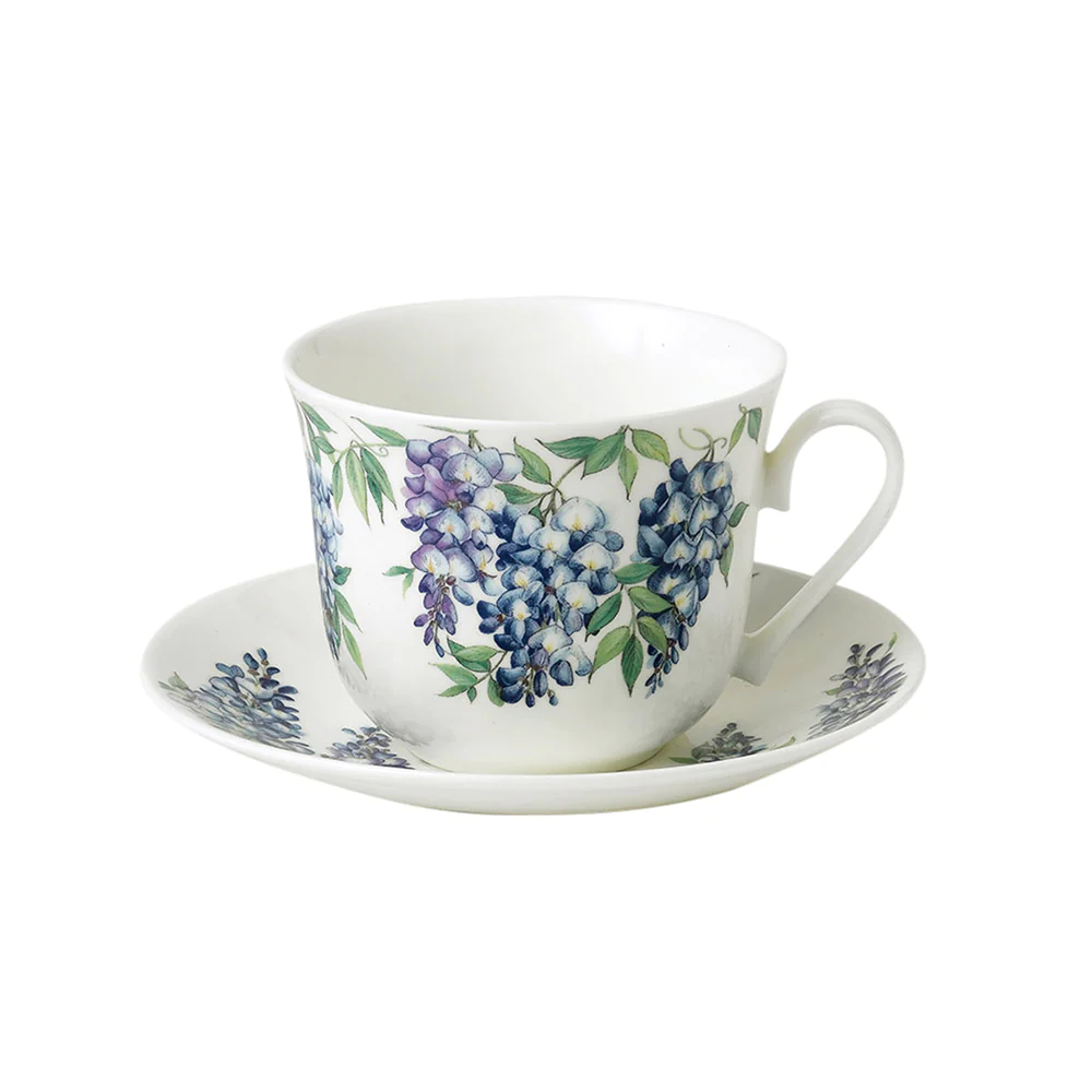 Déjeuner 45 cl et sous-tasse Wisteria Roy Kirkham
