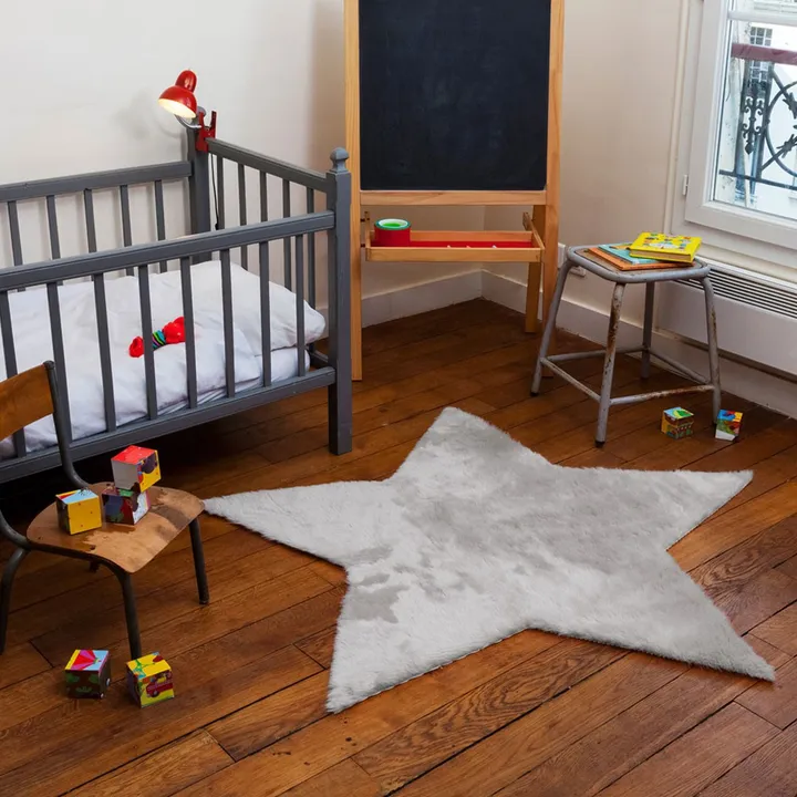 Pilepoil Tapis étoile | Gris clair