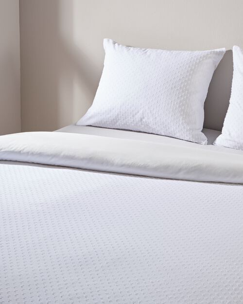 housse de couette en coton doux 240x200/220 structure pois