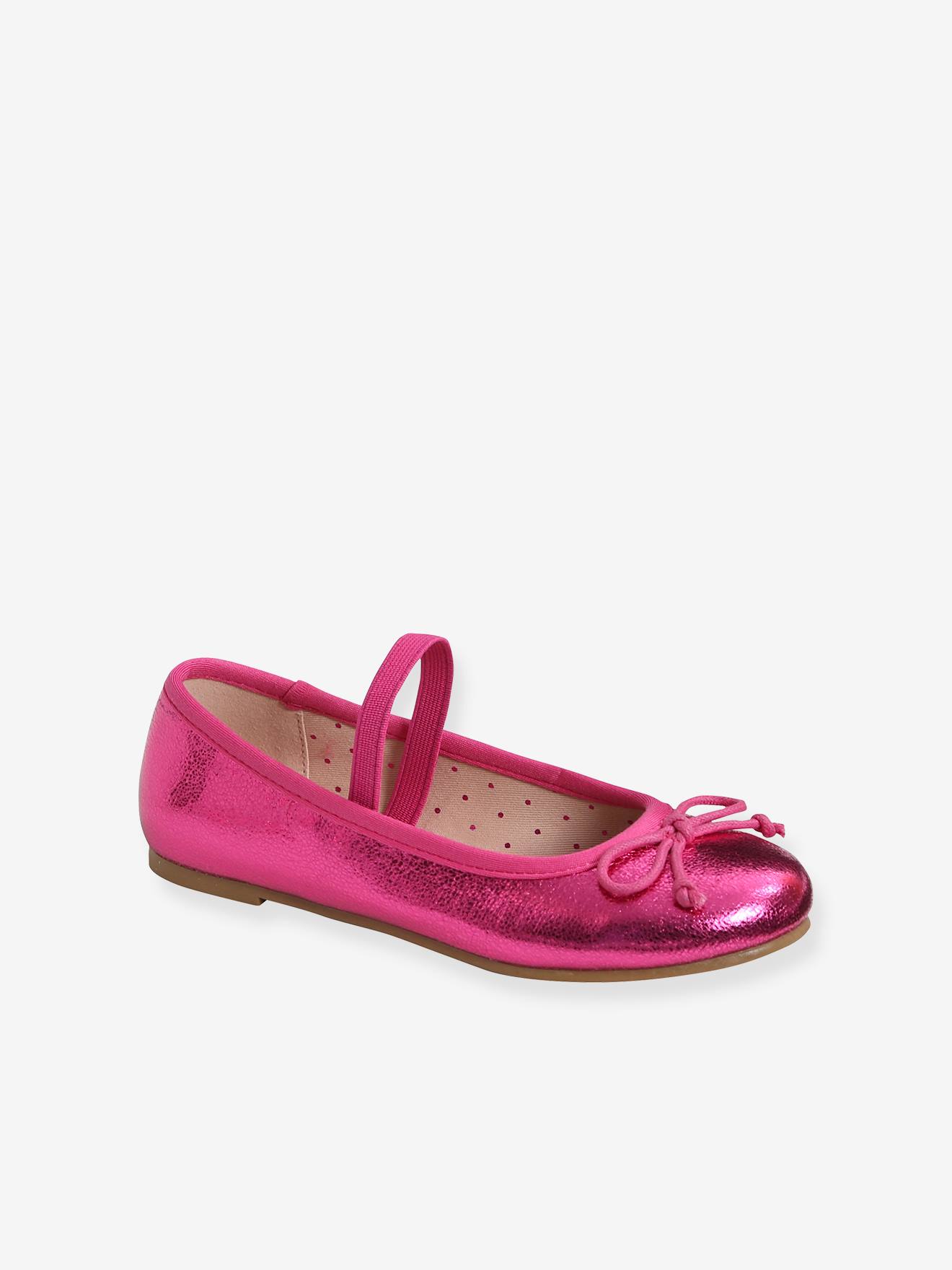 Sapatilhas de ballet iridescentes para meninas, cinza metálico escuro